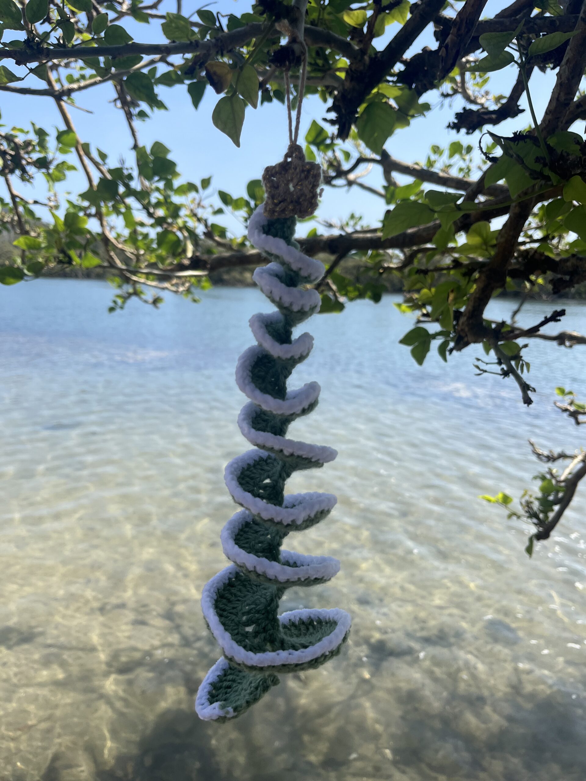 Hand-Crocheted Hanging Christmas Tree